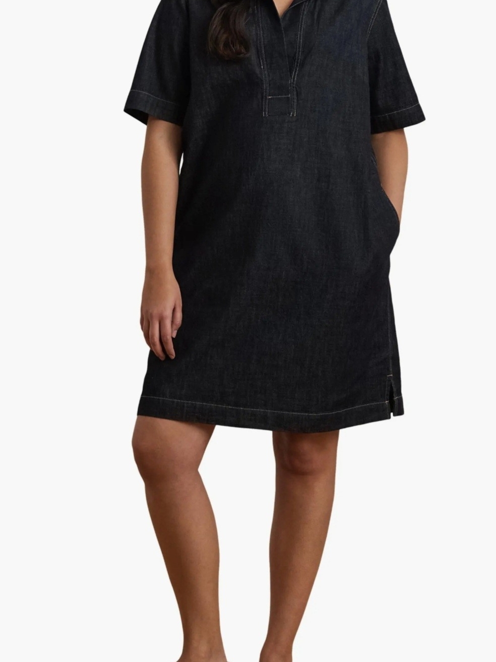 Lauren Ralph Lauren Dark Denim Shirt Dress - Picture 8 of 8